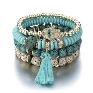 🌺Multi Layer Beaded Boho Style Bracelet Set Beaded Jewelry